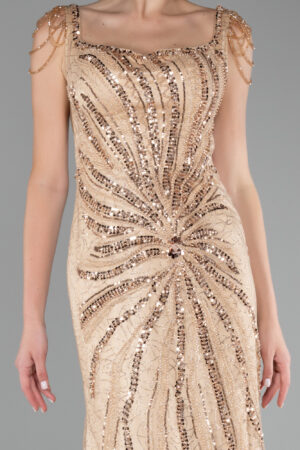 robe de soirée longue or